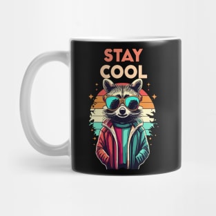 Stay Cool Funny Hip Raccoon With Sunglasses Retro Design Mug